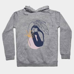 Summer Women Leaf Illustrations Hoodie